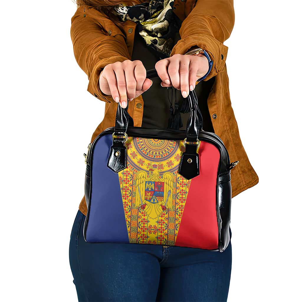 Romania Traditional Embroidery Pattern Shoulder Handbag