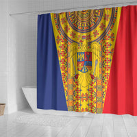 Romania Traditional Embroidery Pattern Shower Curtain