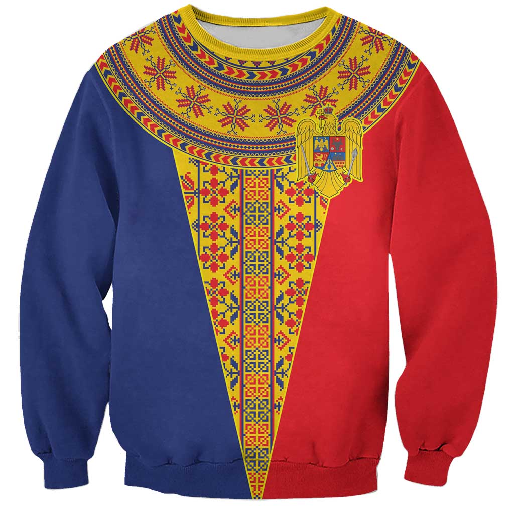 Romania Traditional Embroidery Pattern Sweatshirt
