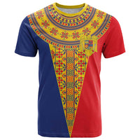 Romania Traditional Embroidery Pattern T Shirt