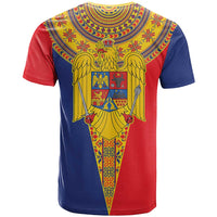 Romania Traditional Embroidery Pattern T Shirt