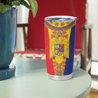 Romania Traditional Embroidery Pattern Tumbler Cup