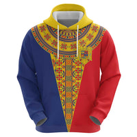 Romania Traditional Embroidery Pattern Zip Hoodie