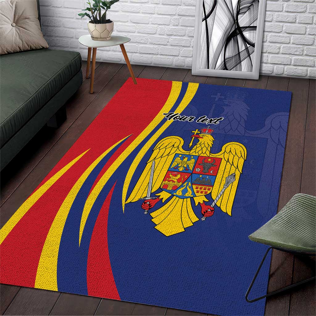 Romania Flag Day Personalized Area Rug National Golden Eagle