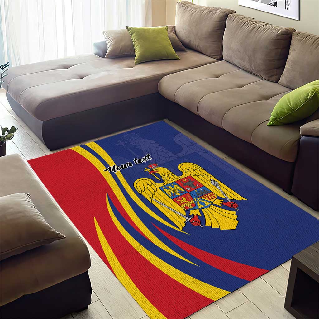 Romania Flag Day Personalized Area Rug National Golden Eagle