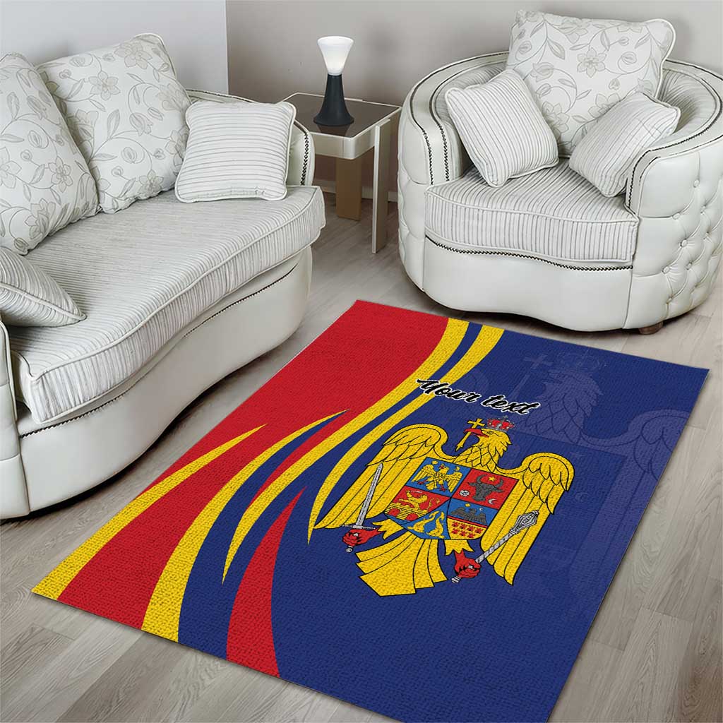 Romania Flag Day Personalized Area Rug National Golden Eagle