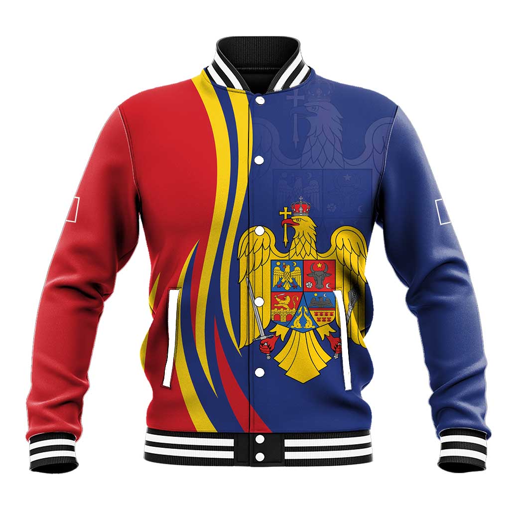 Romania Flag Day Personalized Baseball Jacket National Golden Eagle