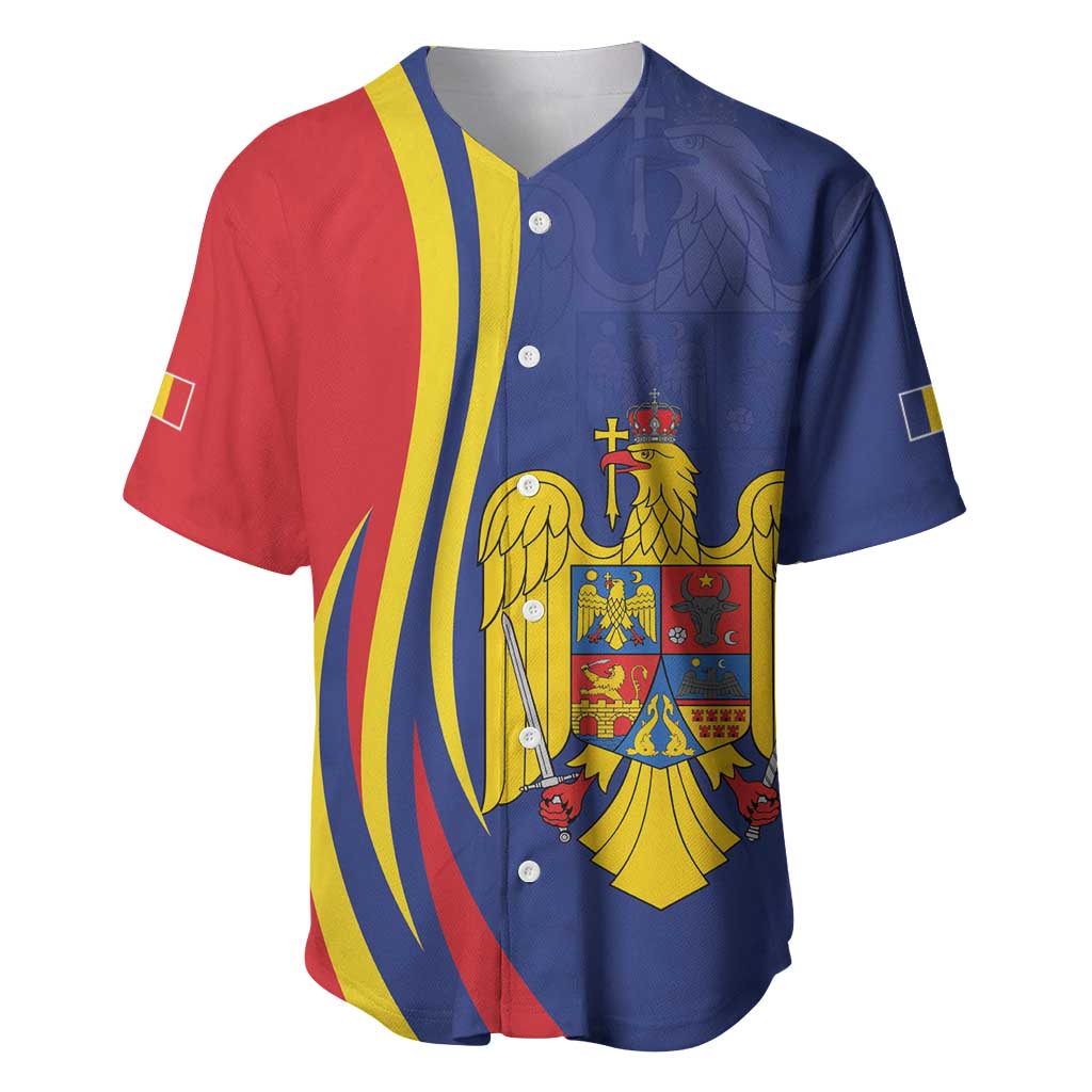 Romania Flag Day Personalized Baseball Jersey National Golden Eagle