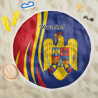 Romania Flag Day Personalized Beach Blanket National Golden Eagle