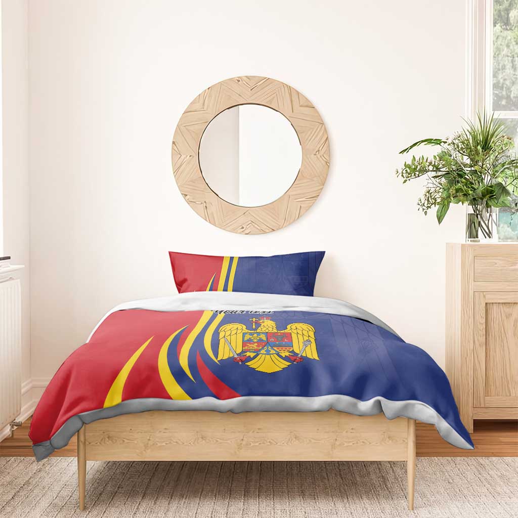 Romania Flag Day Personalized Bedding Set National Golden Eagle