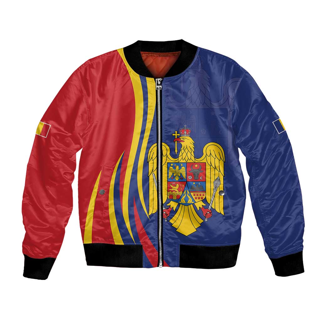 Romania Flag Day Personalized Bomber Jacket National Golden Eagle
