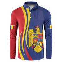 Romania Flag Day Personalized Button Sweatshirt National Golden Eagle