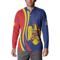 Romania Flag Day Personalized Button Sweatshirt National Golden Eagle