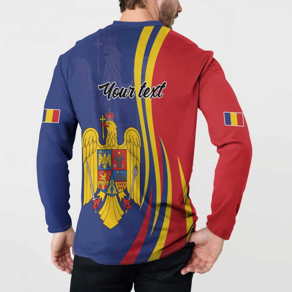 Romania Flag Day Personalized Button Sweatshirt National Golden Eagle