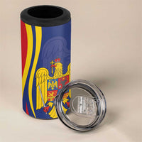 Romania Flag Day Personalized 4 in 1 Can Cooler Tumbler National Golden Eagle