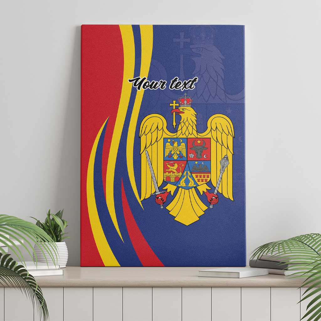 Romania Flag Day Personalized Canvas Wall Art National Golden Eagle