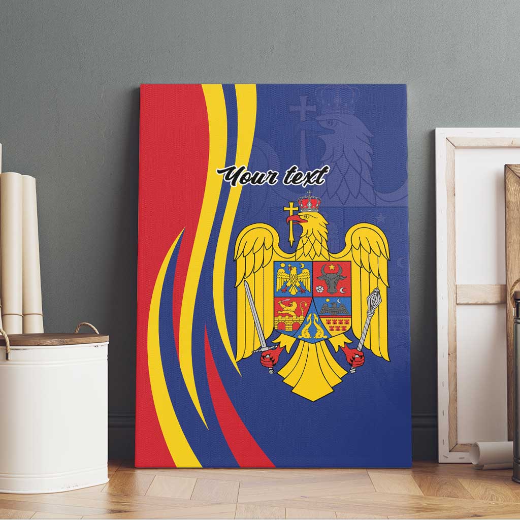Romania Flag Day Personalized Canvas Wall Art National Golden Eagle