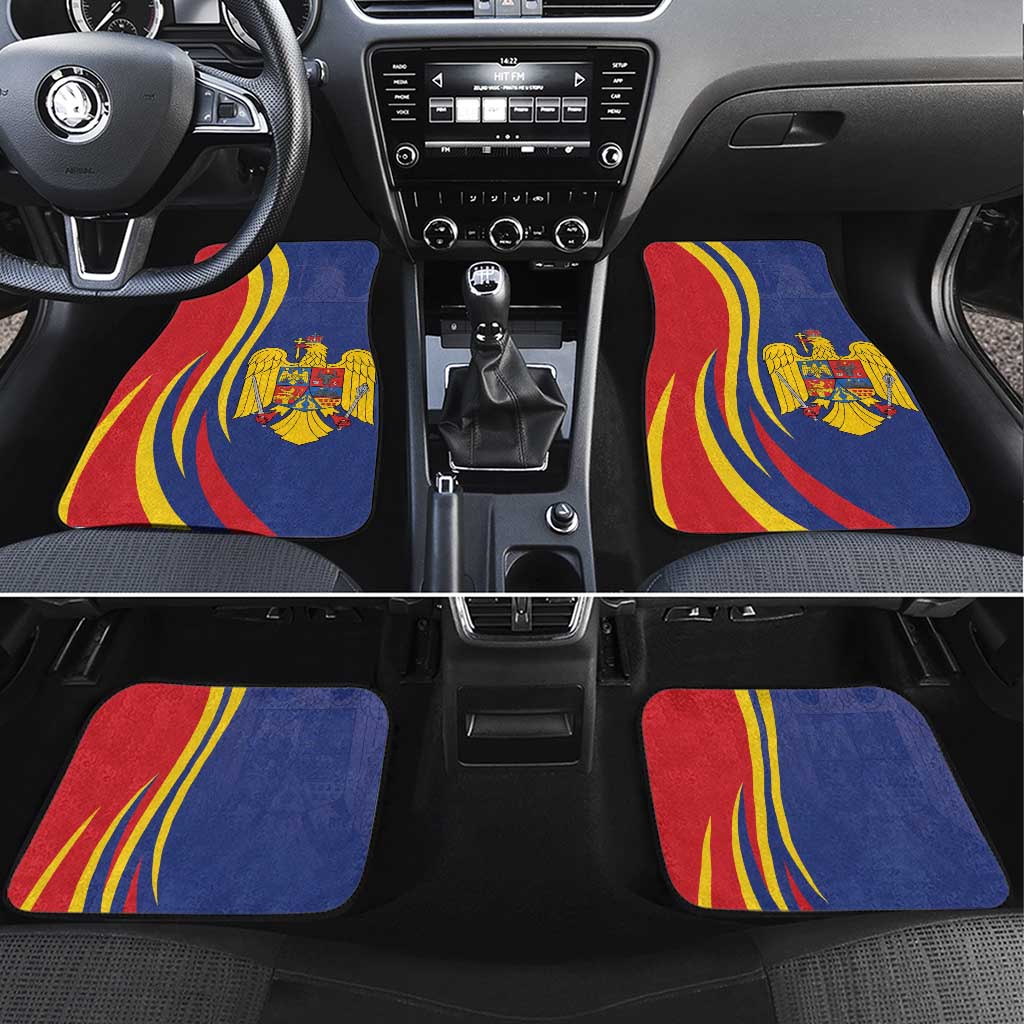Romania Flag Day Personalized Car Mats National Golden Eagle