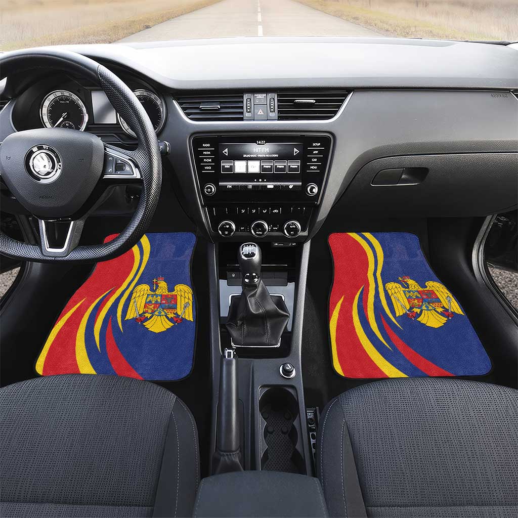 Romania Flag Day Personalized Car Mats National Golden Eagle