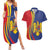 Romania Flag Day Personalized Couples Matching Summer Maxi Dress and Hawaiian Shirt National Golden Eagle