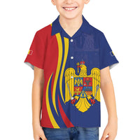 Romania Flag Day Personalized Family Matching Long Sleeve Bodycon Dress and Hawaiian Shirt National Golden Eagle