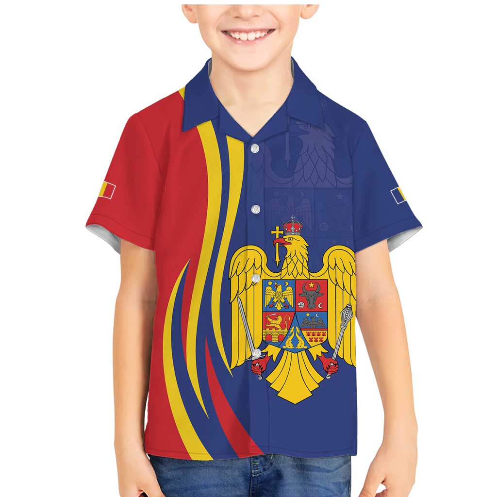 Romania Flag Day Personalized Family Matching Mermaid Dress and Hawaiian Shirt National Golden Eagle