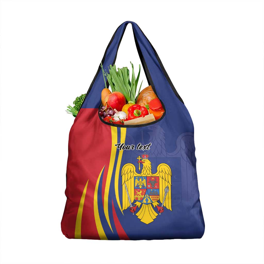 Romania Flag Day Personalized Grocery Bag National Golden Eagle