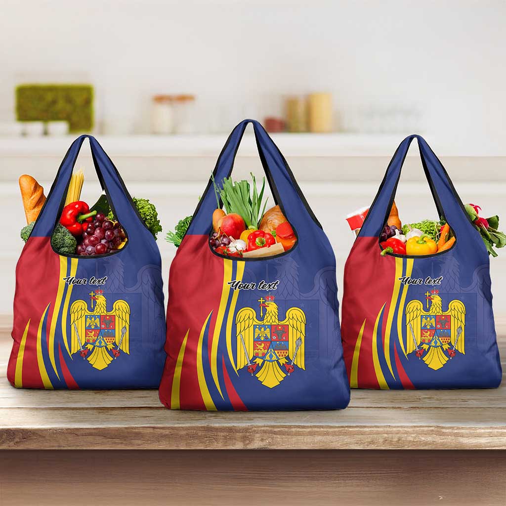 Romania Flag Day Personalized Grocery Bag National Golden Eagle