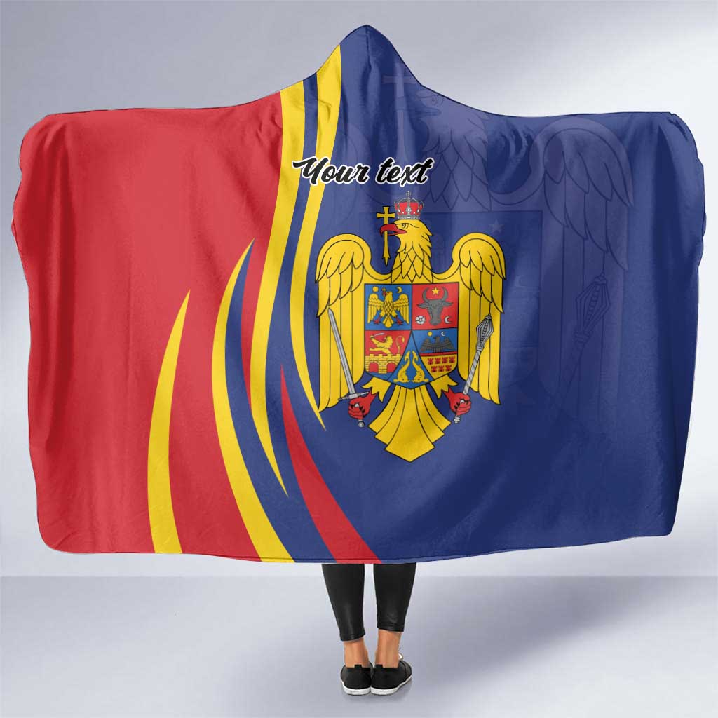 Romania Flag Day Personalized Hooded Blanket National Golden Eagle