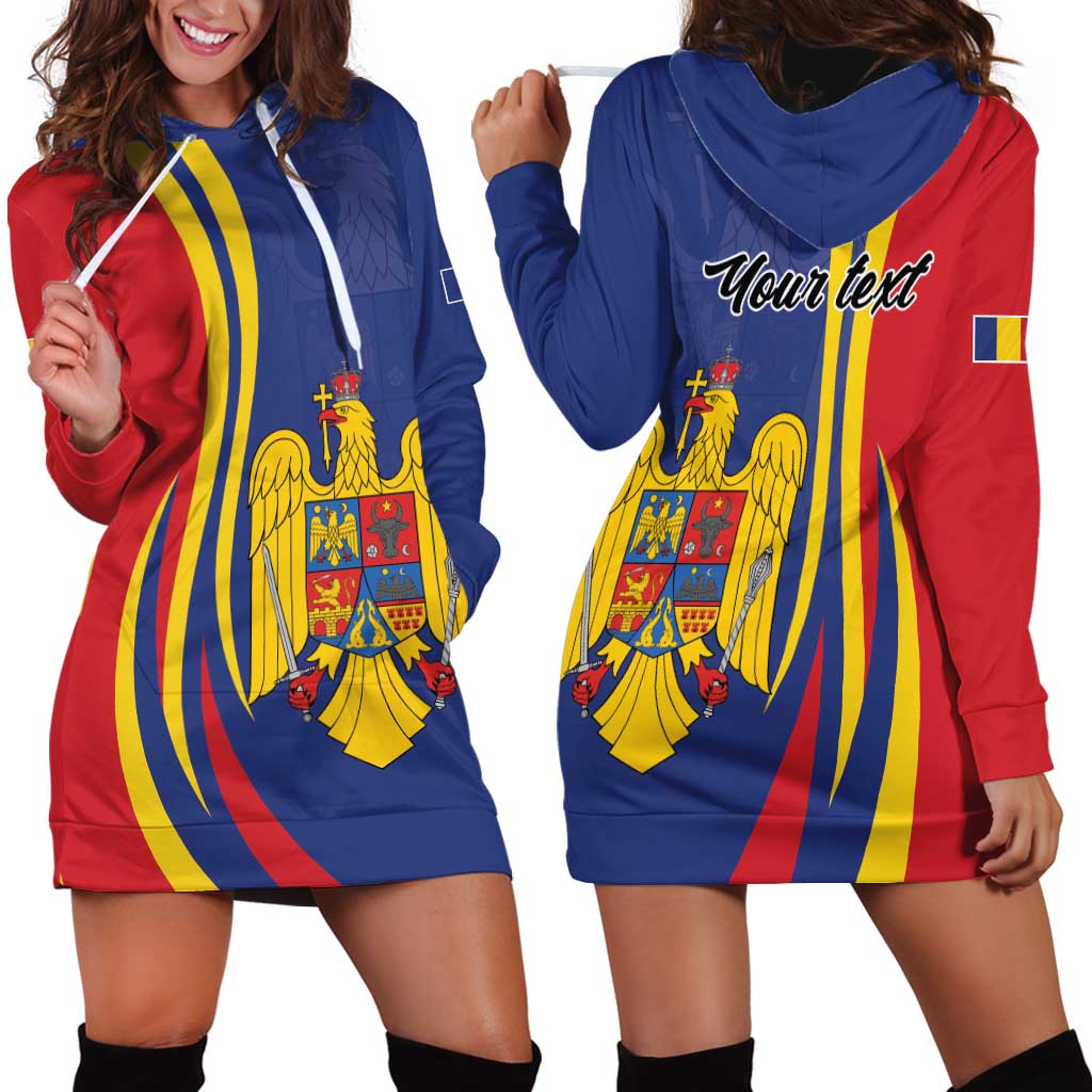 Romania Flag Day Personalized Hoodie Dress National Golden Eagle