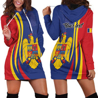 Romania Flag Day Personalized Hoodie Dress National Golden Eagle