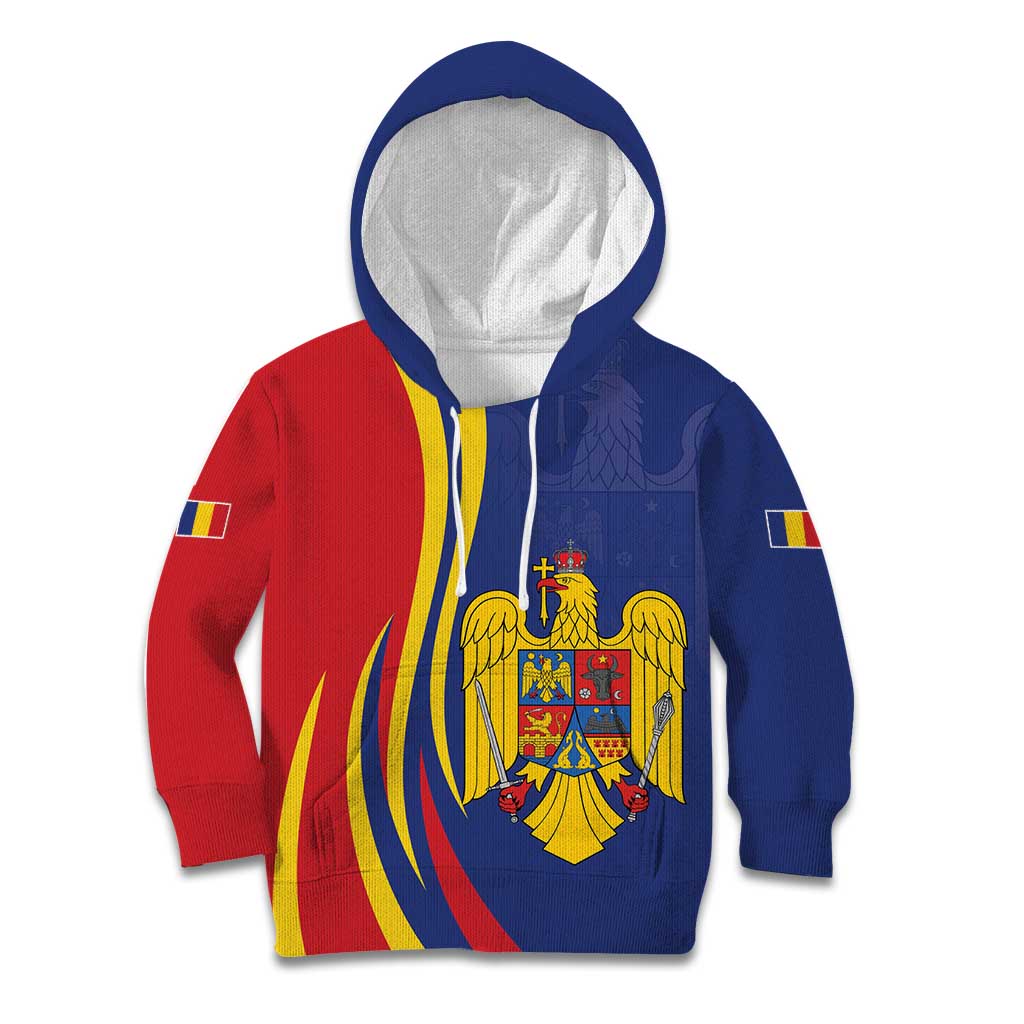 Romania Flag Day Personalized Kid Hoodie National Golden Eagle