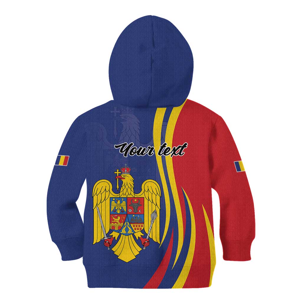 Romania Flag Day Personalized Kid Hoodie National Golden Eagle