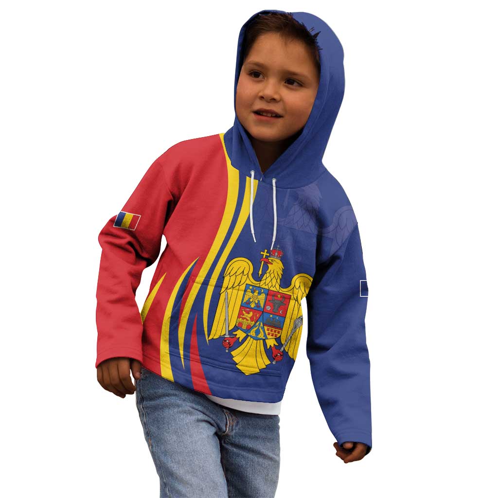 Romania Flag Day Personalized Kid Hoodie National Golden Eagle
