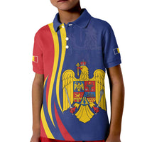 Romania Flag Day Personalized Kid Polo Shirt National Golden Eagle