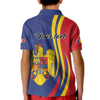 Romania Flag Day Personalized Kid Polo Shirt National Golden Eagle