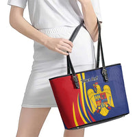 Romania Flag Day Personalized Leather Tote Bag National Golden Eagle