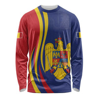 Romania Flag Day Personalized Long Sleeve Shirt National Golden Eagle