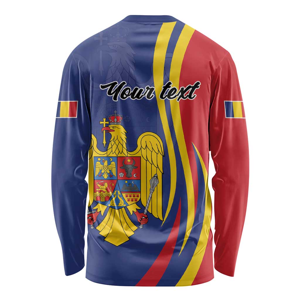 Romania Flag Day Personalized Long Sleeve Shirt National Golden Eagle