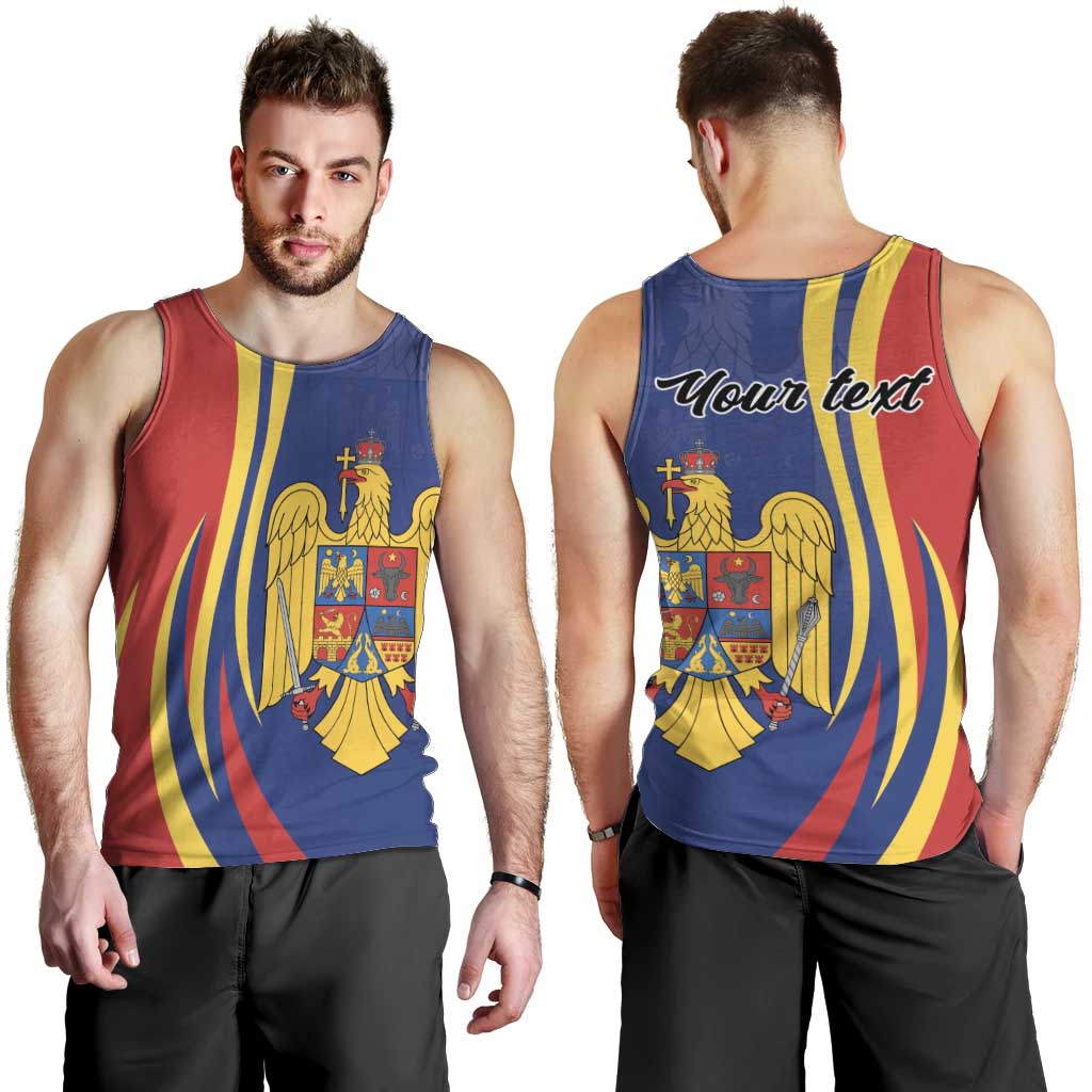 Romania Flag Day Personalized Men Tank Top National Golden Eagle