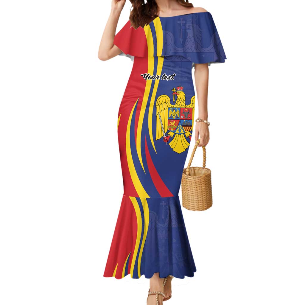 Romania Flag Day Personalized Mermaid Dress National Golden Eagle