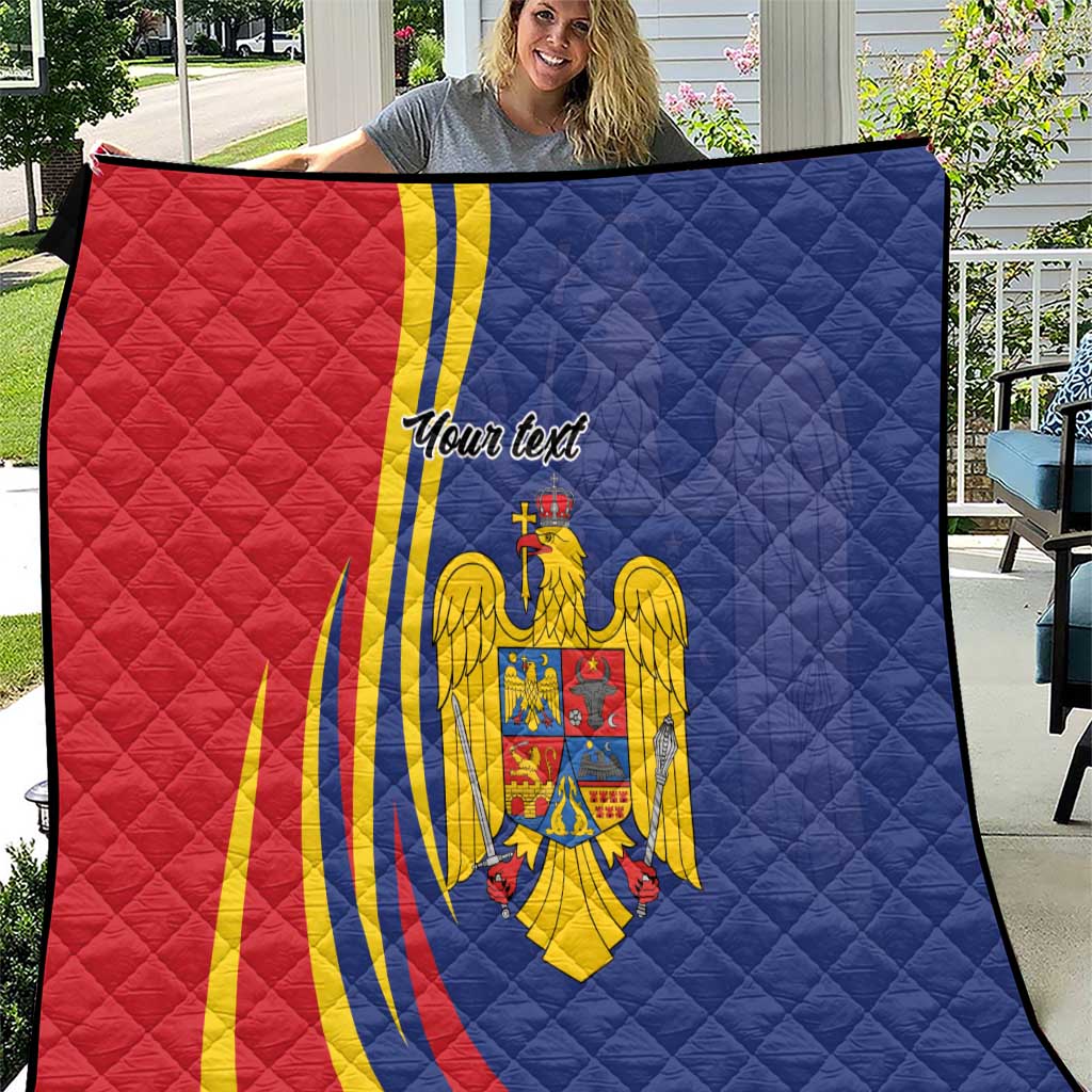 Romania Flag Day Personalized Quilt National Golden Eagle