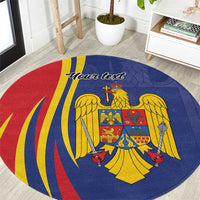 Romania Flag Day Personalized Round Carpet National Golden Eagle
