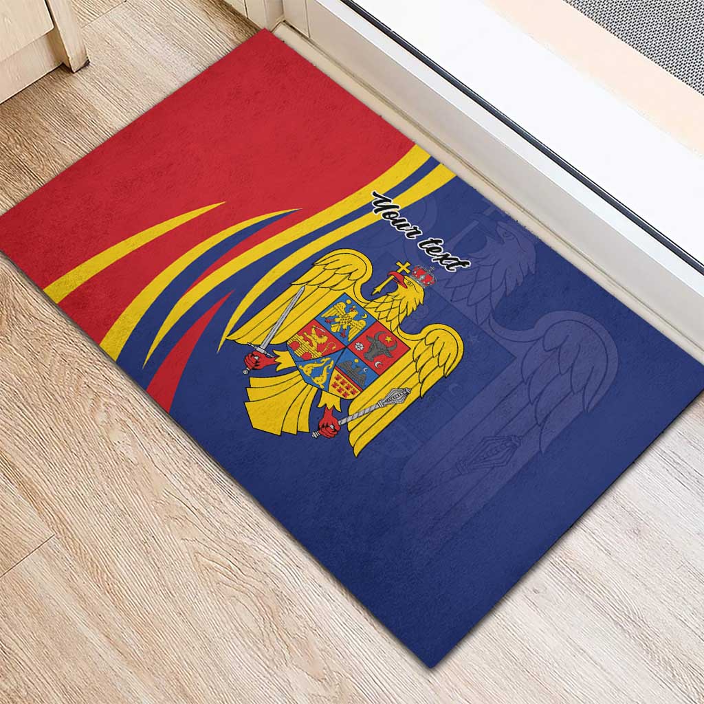 Romania Flag Day Personalized Rubber Doormat National Golden Eagle