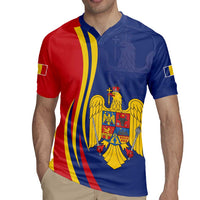 Romania Flag Day Personalized Rugby Jersey National Golden Eagle