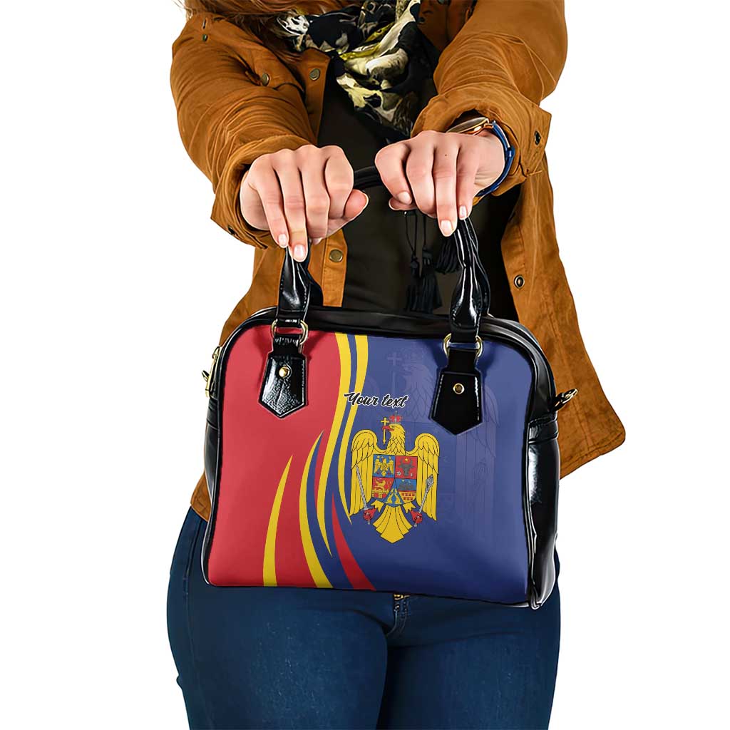 Romania Flag Day Personalized Shoulder Handbag National Golden Eagle