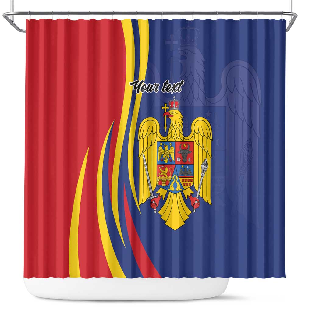 Romania Flag Day Personalized Shower Curtain National Golden Eagle