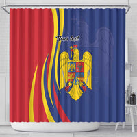 Romania Flag Day Personalized Shower Curtain National Golden Eagle