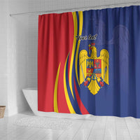 Romania Flag Day Personalized Shower Curtain National Golden Eagle