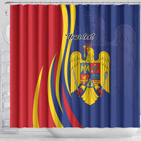 Romania Flag Day Personalized Shower Curtain National Golden Eagle